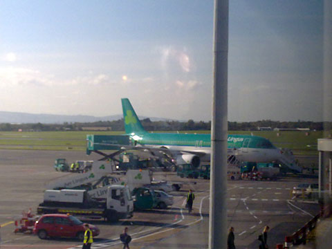 【写真：ダブリン空港のAer Lingus機】